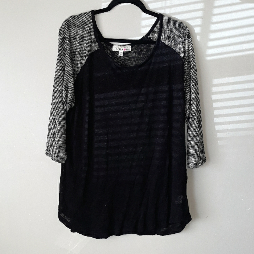 Derek Plus 3/4 sleeve knit shirt / sweater